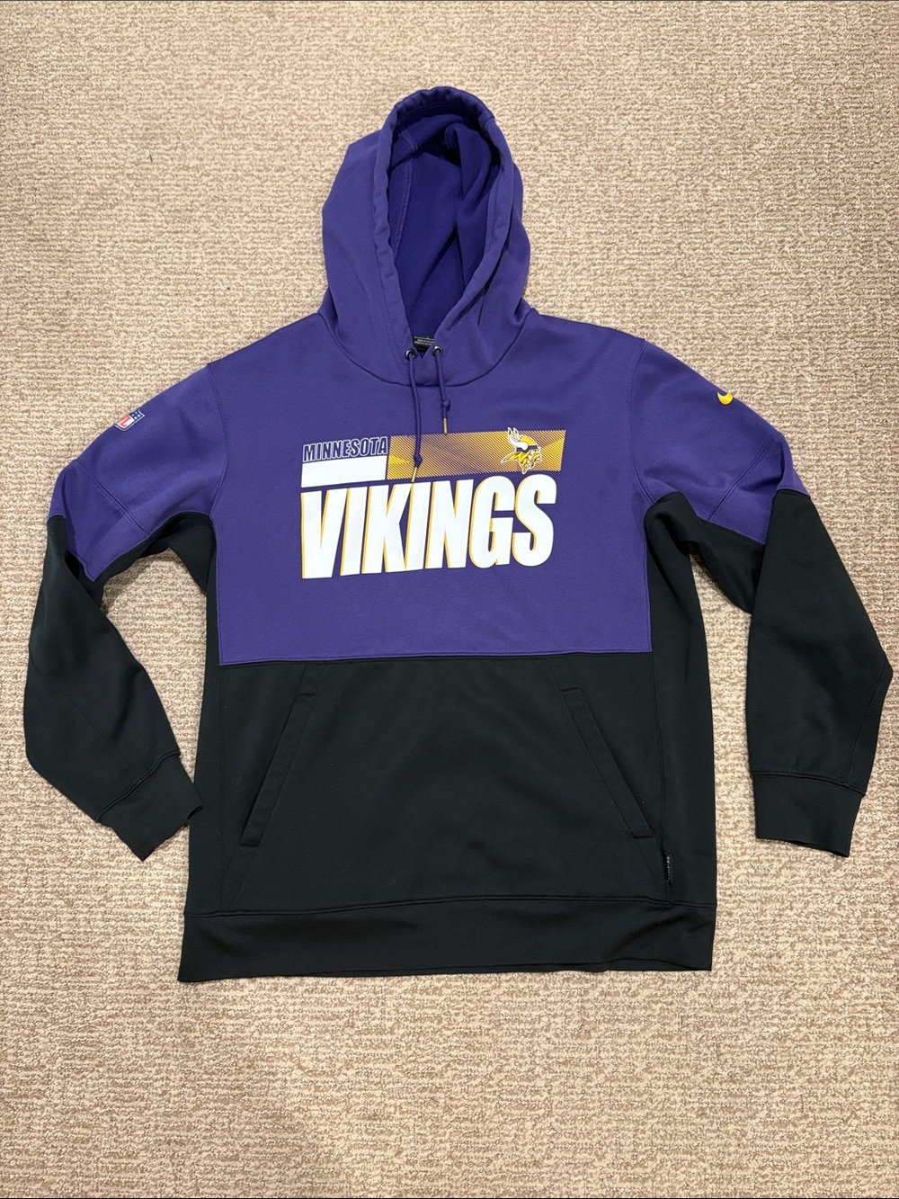 Nike Purple and Black Minnesota Vikings Pullover Hoodie